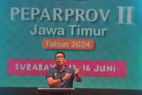 Kadispora Jawa Timur Ali Kuncoro membuka Pekan Paralimpik ( Peparprov ) Jawa Timur II yang diikuti 357 atlet disabilitas dari berbagai kota / kabupaten  ( Foto : Dispora Jatim )