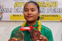 Atlet Kediri Ini Bangga Raih Emas dan Perunggu Sepak Takraw PON XXI